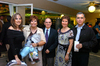 26102009 Festejaron. Rodolfo Garza, Sandra de Garza, Ana de Guerrero y Jaime Guerrero, durante el festejo organizado por el Sanatorio Español.
