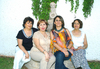 14112009 Lupita Gaucín, Lupita Flores, Lourdes Castil y Margarita Villarreal, del Club de Jardinería Jardín.