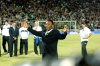 Pelé luciómuy contento en la fiesta inaugural del estadio.