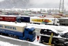 Las autopistas que recorren Alemania se vieron seriamente afectadas por la nieve caída durante la noche.