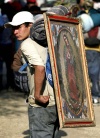 De acuerdo con las creencias católicas, la Virgen de Guadalupe se apareció cuatro veces a Juan Diego Cuauhtlatoatzin en el cerro del Tepeyac.