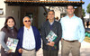 03012010 Claudia García, padre Luis Manrique, padre Felipe Espinoza y Gabriel González.