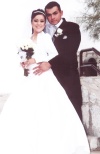 Srita. Jéssica Yazmín Jiménez Guerrero, captada el día de su boda con el Sr. Francisco Javier García Salazar.