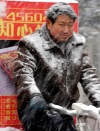 El frío siberiano, por debajo de los -16 grados, continuaba en el norte de China.