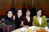 25012010 Guapas invitadas. Dalia Rodríguez, Angélica Quintero, Myrna Pardo e Imelda Castro.