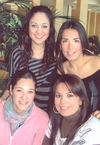21022010 Claudia Alcántar Romero fue despedida de su vida de soltera por: Elena de Alcántar, Laura Ibarra y Alejandra Alcántar.