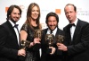 Kathryn Bigelow, directora de The Hurt Locker, no pudo ocultar su felicidad al ganar el BAFTA como mejor película y mejor dirección, imponiéndose a su ex marido, James Cameron.