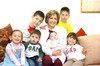 23022010 Claudia con sus hijos Mauricio y Emiliano Álvarez.