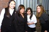 13032010 Contentas. Margarita Díaz, Perla Ranciel, Corina Hoyos y Paola Rosas.