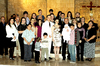 14032010 El pequeño Arturo Ortiz Martínez en su bautismo, acompañado por su padres Arturo y Karina, y sus seres queridos.