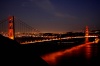 El puente Golden Gate Bridge, desde el Condado Marin, California se unió a 'la Hora del Planeta'.