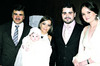 Isabella Abdo Cruz con sus papás Gerardo y Sara y sus padrinos Gerardo y Elizabeth.