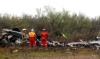 Los bomberos dijeron que el avión se incendió luego del percance, pero que las llamas fueron sofocadas.