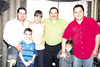 15042010 En el cumpleaños de Donaldo Ramos Torres con sus hijos Daniel, Paulina y Donaldo y sus nietos Daniel y Ana Paola.
