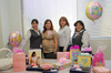 24042010 Yadira Álvarez de los Santos junto a las anfitrionas de su fiesta de regalos para bebé: Lulú Ibarra, Mary de la Rosa y Blanca Ontiveros.