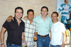 Ricardo Ortiz, Ramiro Ortiz, Fernando Cobián y Jaime Gutiérrez