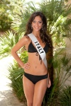 Jessica Cecchini, Miss Italia 2010, espera  para realizar el proceso de registro y toma de medidas para el concurso de belleza Miss Universo 2010.