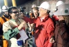 El minero Jose Ojeda a su rescate de la mina en Chile.