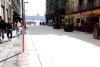 La calle Francisco I Madero recibió los últimos detalles de albañilería y limpieza horas antes de su inauguración.