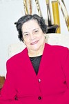 07112010 La señora Cristina Rivas el día que celebró su onomástico con una agradable reunión en compañía de sus familiares.