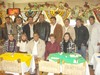 19122010 Dirigentes del CECyTEC, durante un desayuno que ofrecieron al personal de los diez planteles en la región con motivo de las fiestas decembrinas.