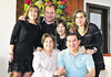 La festejada junto a sus hijos: Blanca Sonia, Tolano, Laura, Nenabel y José Alberto.