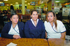 23012011 López, Martina Vargas y Socorro Ontiveros en reciente festejo con motivo del Día de la Enfermera.