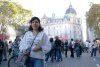 Participando en Plaza de Mayo para repudiar la última dictadura militar argentina, que dejó 30 mil desaparecidos y miles de muertos. Fotografía enviada por Nancy Patricia Azpilcueta.