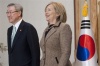 Clinton arribó a Corea del Sur después de dos días de reuniones con la Organización del Tratado del Atlántico Norte (OTAN) en Berlín.