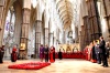 Obama depositó una corona de flores ante la Tumba del Soldado Desconocido en la abadía de Westminster.