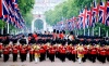 Tropas de la división de la Guardia Real marcharon durante el tradicional desfile del 'Trooping the Colour' .