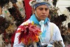 Danzantes de las cofradías y mayordomías de la etnia Zoque de la comunidad Suchiapa en el estado de Chiapas, danzan por las calles de esta comunidad la Danza del Calalá.