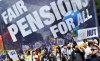 Unos 750,000 empleados del sector público británico secundan una huelga de 24 horas en protesta por los planes del Gobierno de coalición de reformar las pensiones.
