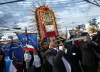 Decenas de manifestantes interrumpieron la conmemoración del aniversario del derrumbe de una mina del norte de Chile.