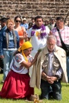 Representantes de pueblos indígenas de Oaxaca darán la bienvenida a los miembros de la caravana en la zona arqueológica de Monte Albán.