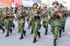 Los Militares de la XI Región y los elementos de la Policía Municipal, fueron aplaudidos por la ciudadanía.