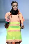 Creación de la diseñadora Alba Cardalda para la temporada primavera-verano 2012, en la última jornada de la Cibeles Madrid Fashion Week.