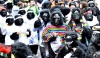 Cientos de participantes, vestidos de gorila, corrieron por las calles de Londres.