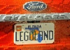 Matrícula del Ford Florida Explorer hecho con piezas del famoso juego Lego, en la planta de Ford de Chicago, Estados Unidos,
