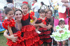 Sofi, Marian, Regina, María José, Rita y Renata en los festejos de Covadonga.