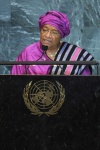 La presidenta de Liberia, Ellen Johnson Sirleaf; la también liberiana Leymah Roberta Gbowee y la yemení Tawakul Karman fueron premiadas 'por su lucha no violenta por la seguridad de las mujeres y sus derechos a una participación plena en el trabajo de construcción de la paz'.