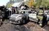 Tres heridos y cuatro autos incendiados arrojó un choque múltiple en la autopista México-Toluca, en el kilómetro 13.5, en dirección a la Ciudad de México, a la altura de Puerta Santa Fe.