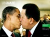 La empresa Benetton vuelve a la carga ahora con una campaña publicitaria en la que logra que líderes del mundo tan antagónicos como el presidente estadounidense Barack Obama y su homólogo venezolano, Hugo Chávez, se den un beso.