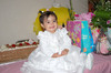 04122011 MUY  sonriente lució la pequeña Samara Nicole Álvarez Soto el día de su bautizo.