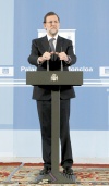 Rajoy, llegó al Palacio de la Moncloa en medio de la expectación por el nombramiento de sus ministros.