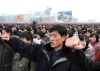 La plaza de la capital se llenó de norcoreanos que juraron lealtad al hijo del fallecido Kim Jong Il.