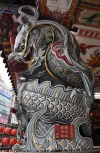 La estructura de los dragones gemelos en Byeokgol Dike en Gimje, anuncian la llegada del Año del dragón del zodiaco chino.