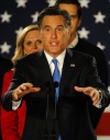 Mitt Romney pronuncia un discurso ante sus simpatizantes.