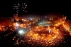 Tahrir se iluminó con el festejo de los egipcios.