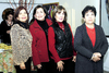 30012012 BERTHA  de Ceballos, Claudia de Lara, Marisa de Morales, Rocío Albores, Lourdes Castil y Rosy Torres.